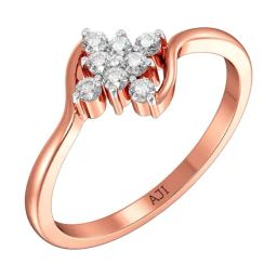 Joyalukkas 18k Rose Gold & Diamond Petal Promise Ring for Women-image-32