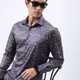 HIGHLANDER Paisley Printed Slim Fit Casual Shirt-image-73