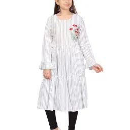 Aarika Kids Grey Striped Kurta image 1