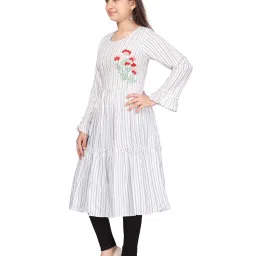 Aarika Kids Grey Striped Kurta image 4