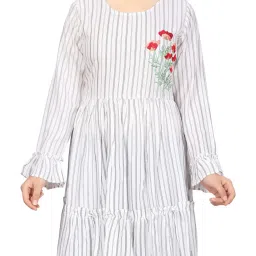 Aarika Kids Grey Striped Kurta image 5
