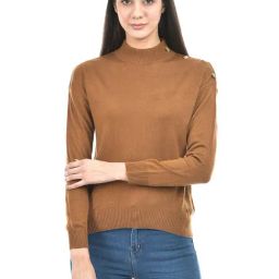 NUMERO UNO Brown Regular Fit Sweater-21