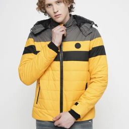 Produkt By Jack & Jones Yellow Regular Fit Quilted Hooded Jacket-image-41
