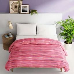 Bianca Victoria Pink Cotton 144 TC 150 GSM Double Comforter-image-42