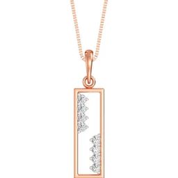 Joyalukkas 18k (750) Purity Rose Gold Majestic Diamond Pendant for Women-image-8