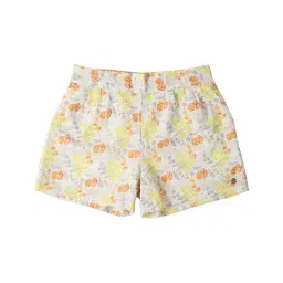 Allen Solly Junior White Floral Print Shorts-image-77