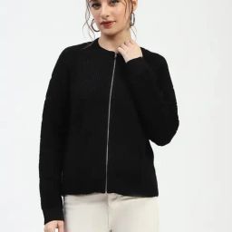 MADAME Black Regular Fit Sweater-image-40