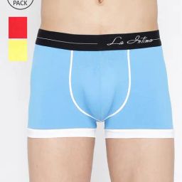 La Intimo Multicolored Comfort Fit Trunks - Pack Of 3-picture-13