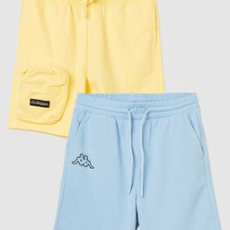 Kappa Boys Pack of 2 Solid Regular Fit Mid-Rise Shorts-picture-12