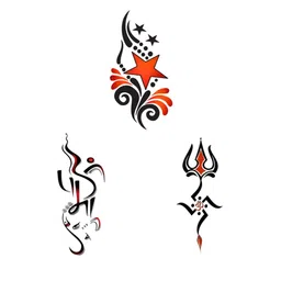 VOORKOMS Set Of 3 Matte Finish Realistic Semi Temporary Waterproof Body Tattoo-picture-19