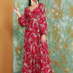 Styli Red Printed Maxi Dress-picture-25
