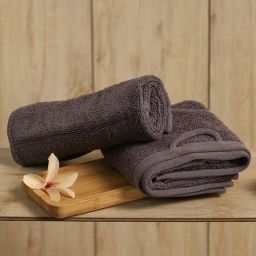 Monte Carlo Oslo Dark Grey Cotton Printed Hand Towel - Set of 2-25