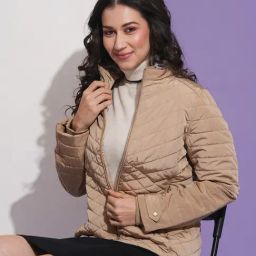 Globus Beige Nylon Regular Fit Casual Jacket-image-16