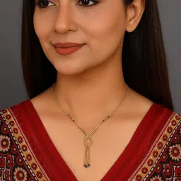 soni designs SONI Golden Princess Traditional Gold Plated mangalsutra (18 inch length) three layered mangalsutra-picture-27