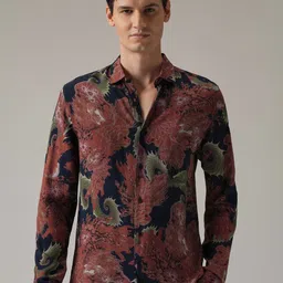 Banana Club Men Classic Slim Fit Abstract Printed Casual Shirt-image-64