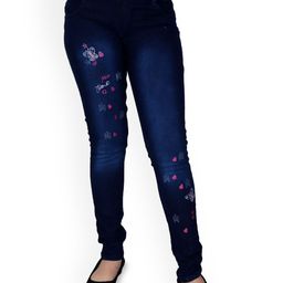 Cheenu Garments Girls Regular Fit Mid-Rise Mildly Distressed Jeans-image-13
