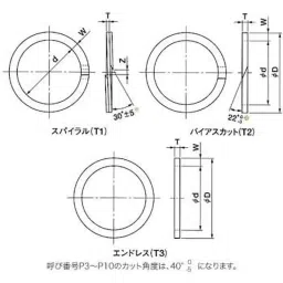 NOK OR Backup Ring, 2.750.15 mm BRT3 Type PTFE, BRT3 P-265-image-88