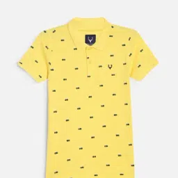 Allen Solly Yellow Cotton Regular fit Print T-shirt-image-67