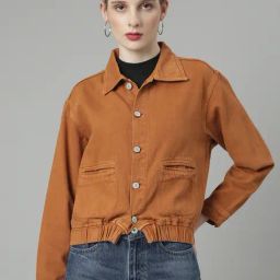SHOWOFF Rust Regular Fit Denim Jacket-27
