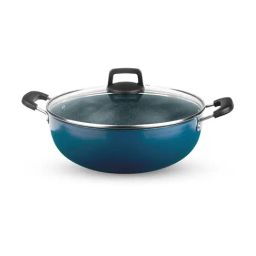 borosil ?Borosil ?Aluminium  Non Stick Kadai with Lid image 2