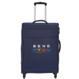 United Colors of Benetton Macau Navy Printed Soft Medium Trolley Bag - 68 Cm-37