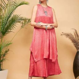 Inweave Red A Line Kurta-17