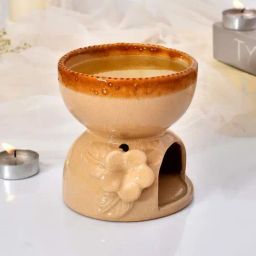 Tayhaa Beige Ceramic Elegant Floral Oil Diffuser-17
