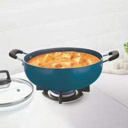 ?Borosil ?Aluminium  Non Stick Kadai with Lid-0