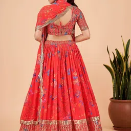 Kaizen TEXO FAB Printed Semi-Stitched Lehenga & Unstitched Blouse With Dupatta image 4