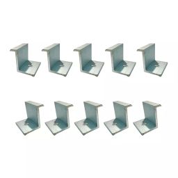 Whiteshark Solar Panel Endclamp Aluminium 48x23x35 mm Silver for Indoor & Outdoor use, (Pack of 10 Pcs)-42