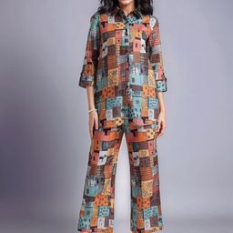 Moda Rapido Printed Shirt & Trousers Co-Ord Set-picture-47