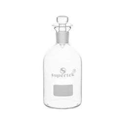 Supertek 125 ml Clear Borosilicate Glass 3.3 BOD Bottle, 12.174.0125 image 2