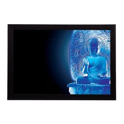 eCraftIndia Blue Lord Buddha UV Wall Art-image-82