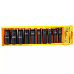 Ingco 10 Pcs 12.7 mm(1/2") deep impact socket set, HKISSD12102L image 2