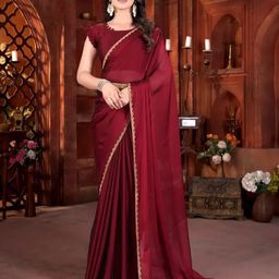 VRAGI Beads and Stones Pure Chiffon Saree-picture-19