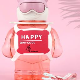 R for Rabbit Tritan BPA Free & Non Toxic Straw Sippy Water Bottle for Leak Proof Drinking Bear Theme Pink - 1000 ml-94