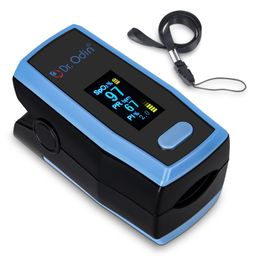 Dr. Odin A330N Pulse Oximeter | Blood Oxygen Saturation & Heart Rate MonitorLow Battery Indicator (Black & Blue)-11