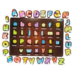 TodFod Wooden 4 in 1 English Alphabets & English Numbers Puzzle Multicolour - 02 puzzles - 48 pieces image 2