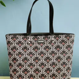 Anouk Floral Printed PU Shopper Tote Bag-26