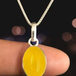 GenZcomplex Yellow Silver-Plated Oval Pendants-37