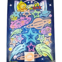 FunBlast Glow in The Dark Solar System Shaped Stickers Pack of 17 - Multicolor image 3