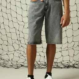 Hubberholme Men Pure Cotton Mid-Rise Washed Loose Fit Technology Shorts-image-54