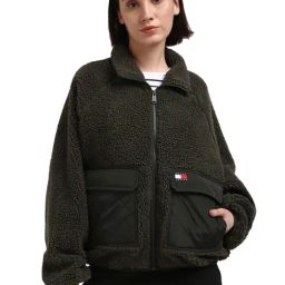 Tommy Hilfiger Green Polyester Solid Women Jacket-image-29