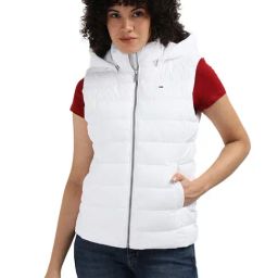 Tommy Hilfiger White Polyester Solid Women Slim Fit Padded Jacket-image-38