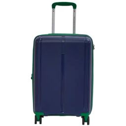 United Colors of Benetton Emerald Navy Textured Hard Cabin Trolley Bag - 55.5 Cm-image-91