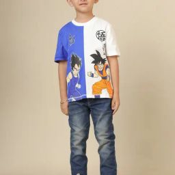 Kidsville Dragon Ball Z Printed Regular Fit Tshirt For Boys-picture-37
