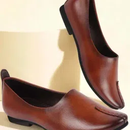 Fausto Men's Tan Casual Juttis-image-19