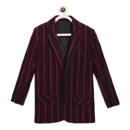 Blue Giraffe Kids Navy & Red Striped Blazer-image-18