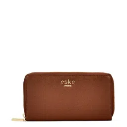 Eske Scala Brown Solid Zip Around Wallet for Women-41