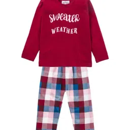 Nite Flite Kids Printed Multicolor Top with Pyjamas-image-30